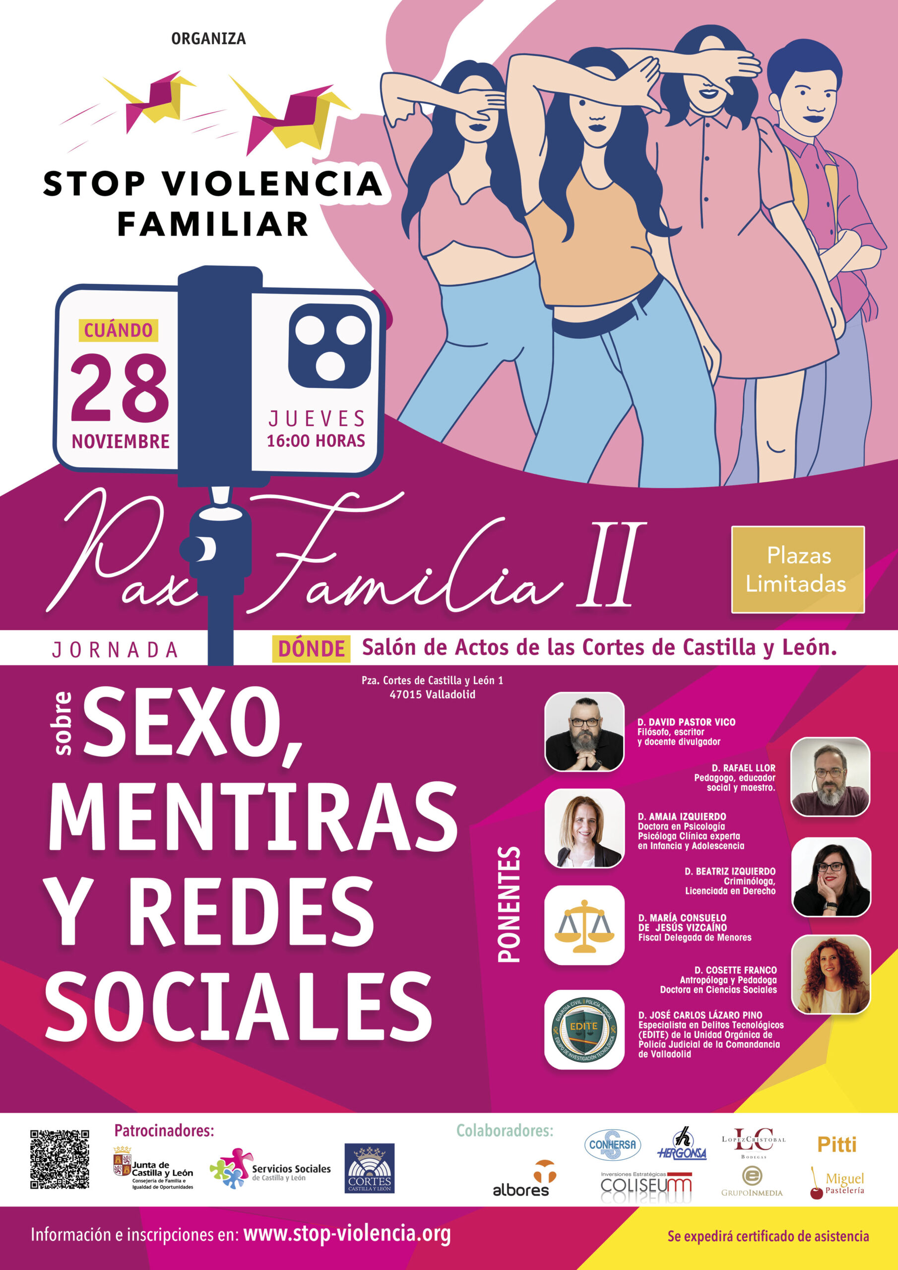 Inscripciones PAX FAMILIA II – Sexo, mentiras y redes sociales
